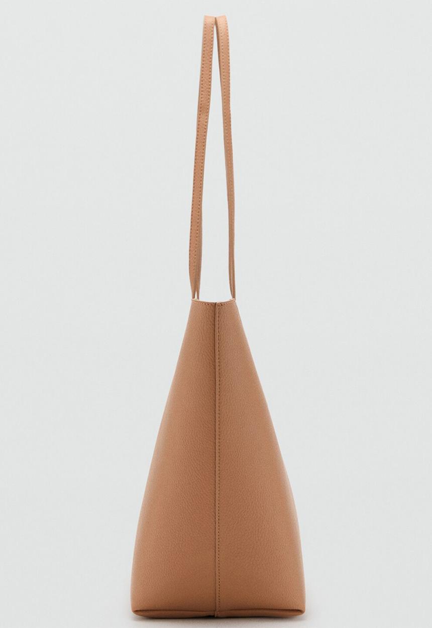 MANGO - Maribel tote bag - medium brown