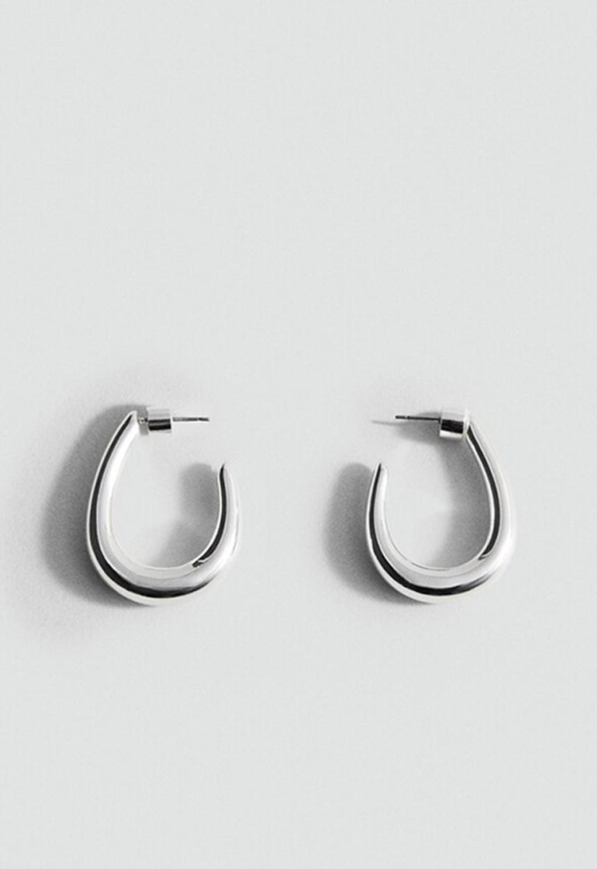 MANGO - Javila earrings - silver
