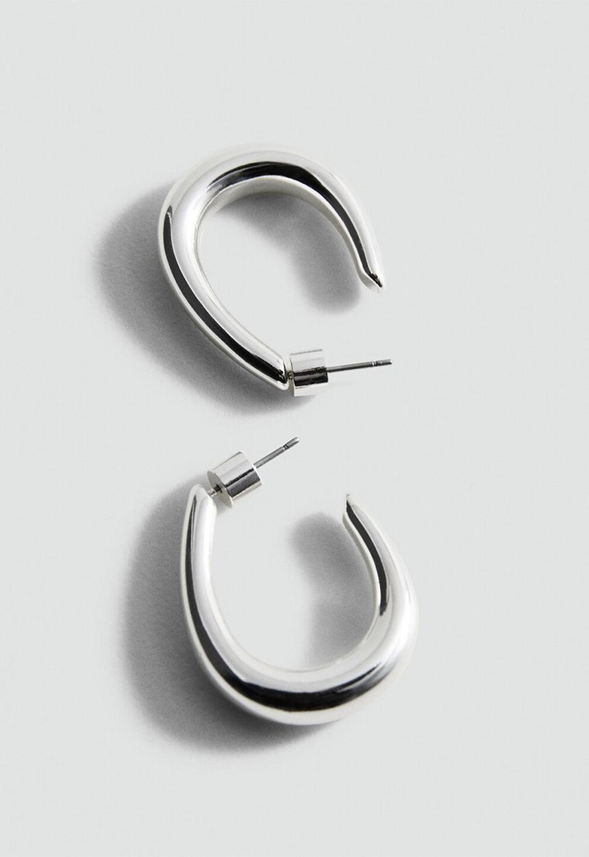 MANGO - Javila earrings - silver