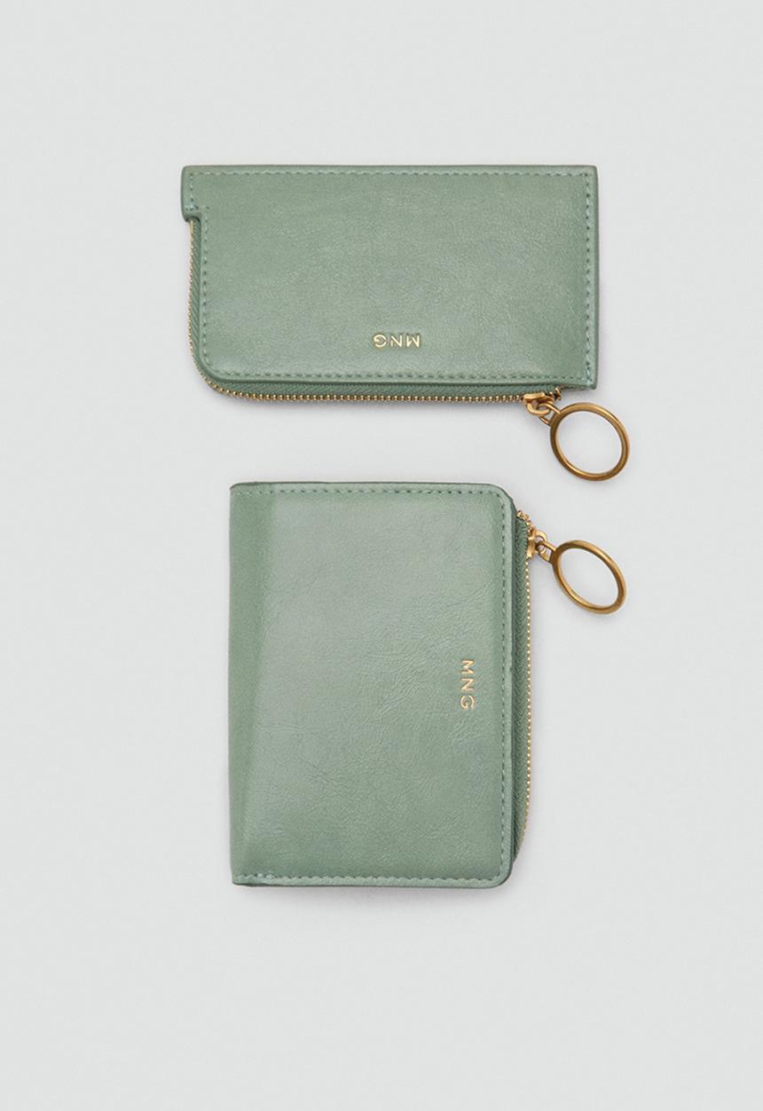 MANGO - Wallet retro - light green