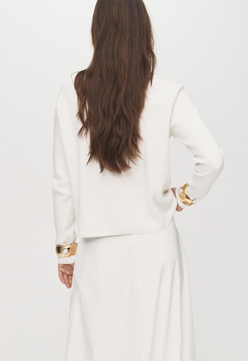 MANGO - Sweater Chimney - Light Beige