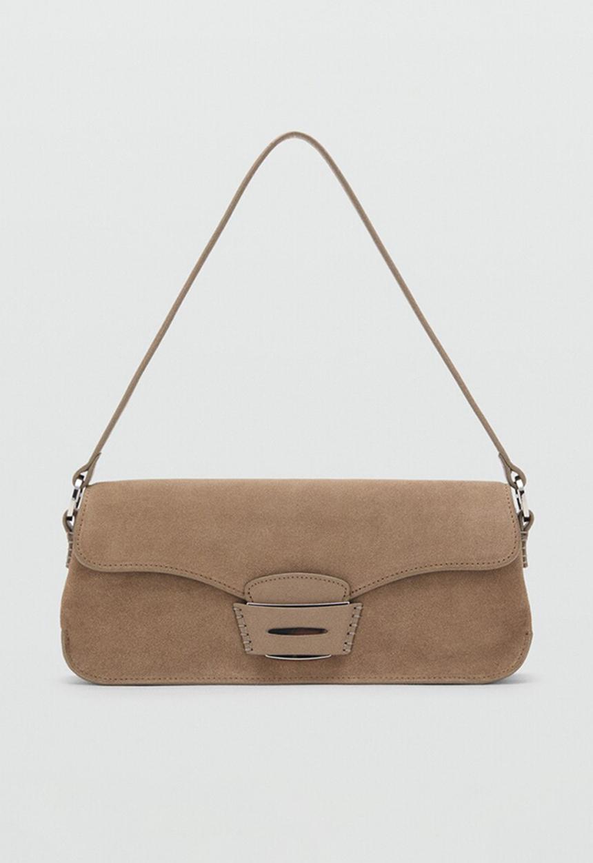 MANGO - Mash shoulder bag - brown