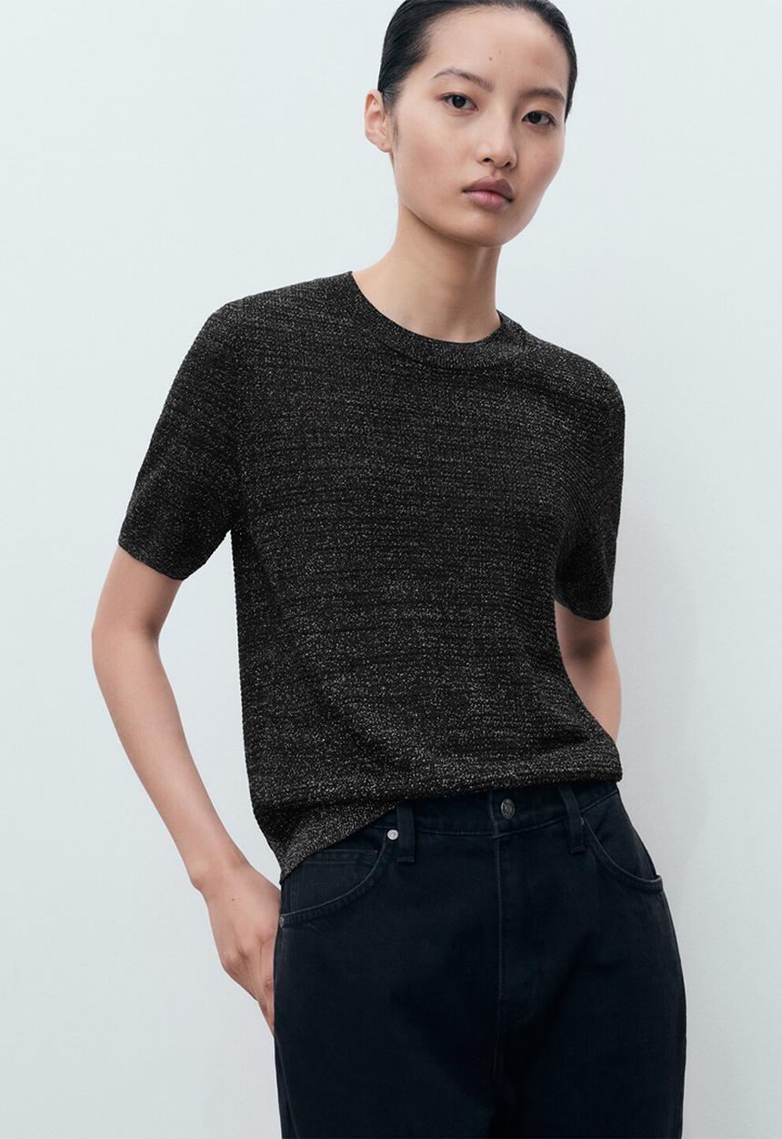 MANGO - Sweater Glitter - Black