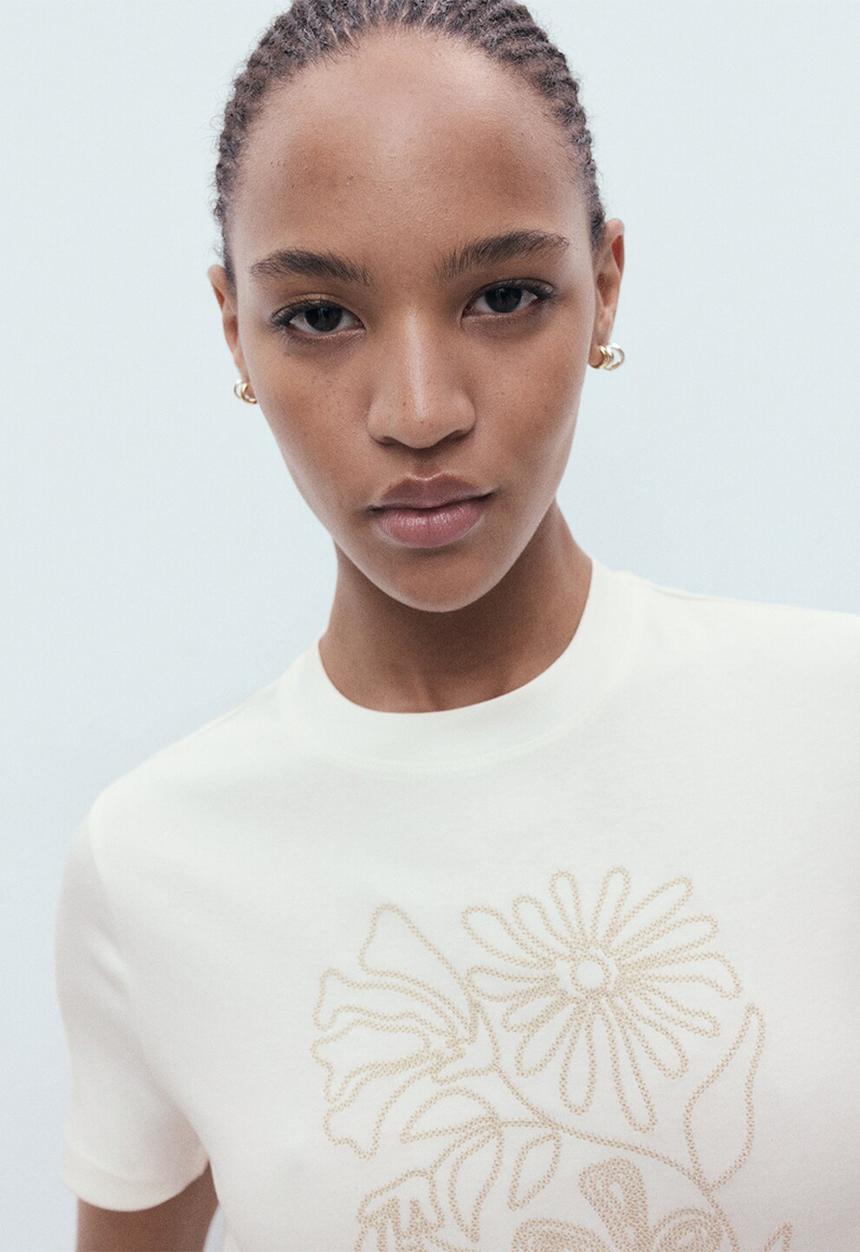 MANGO - T-Shirt Corsica - Natural