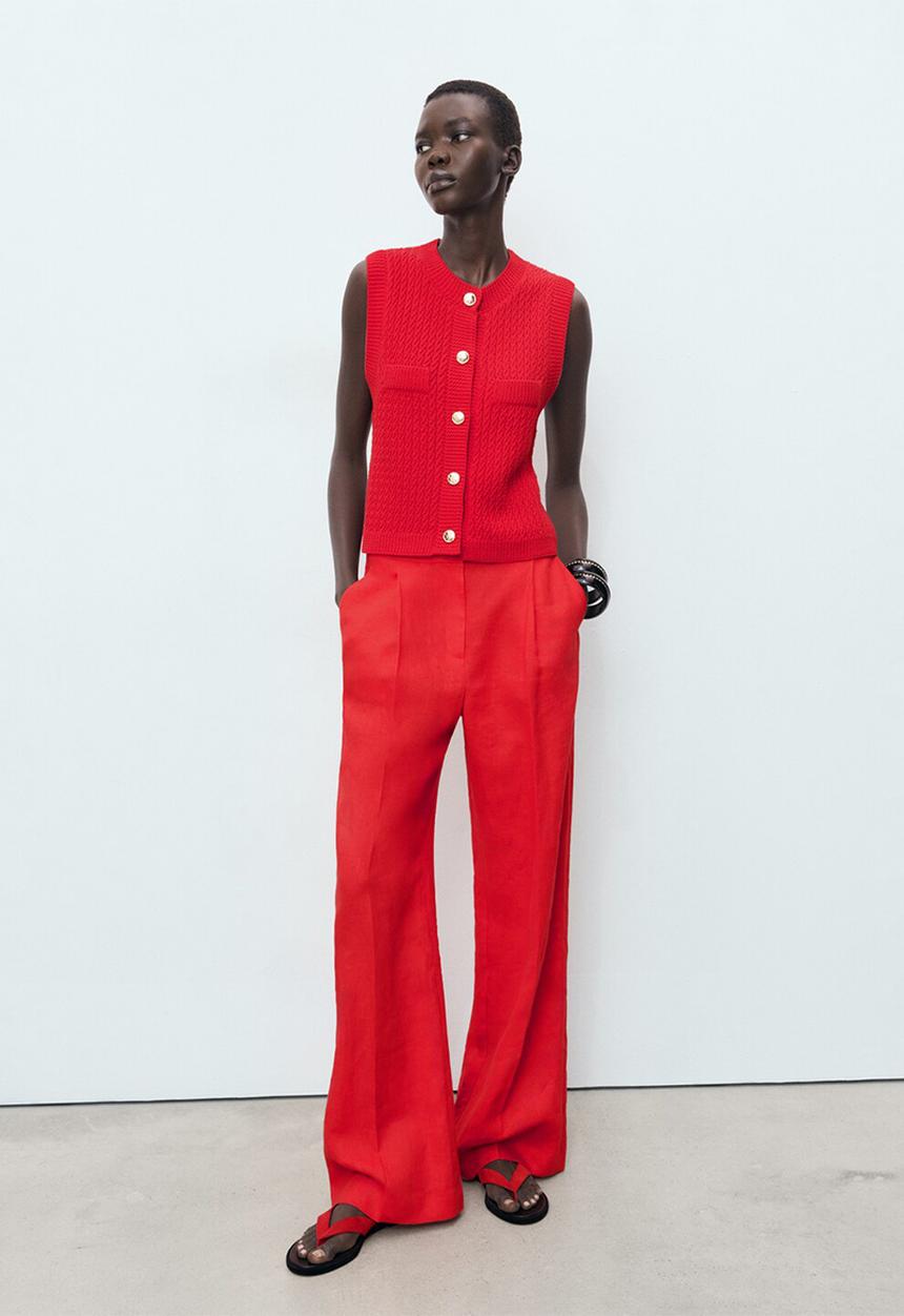 MANGO - Vest Winneba - Red