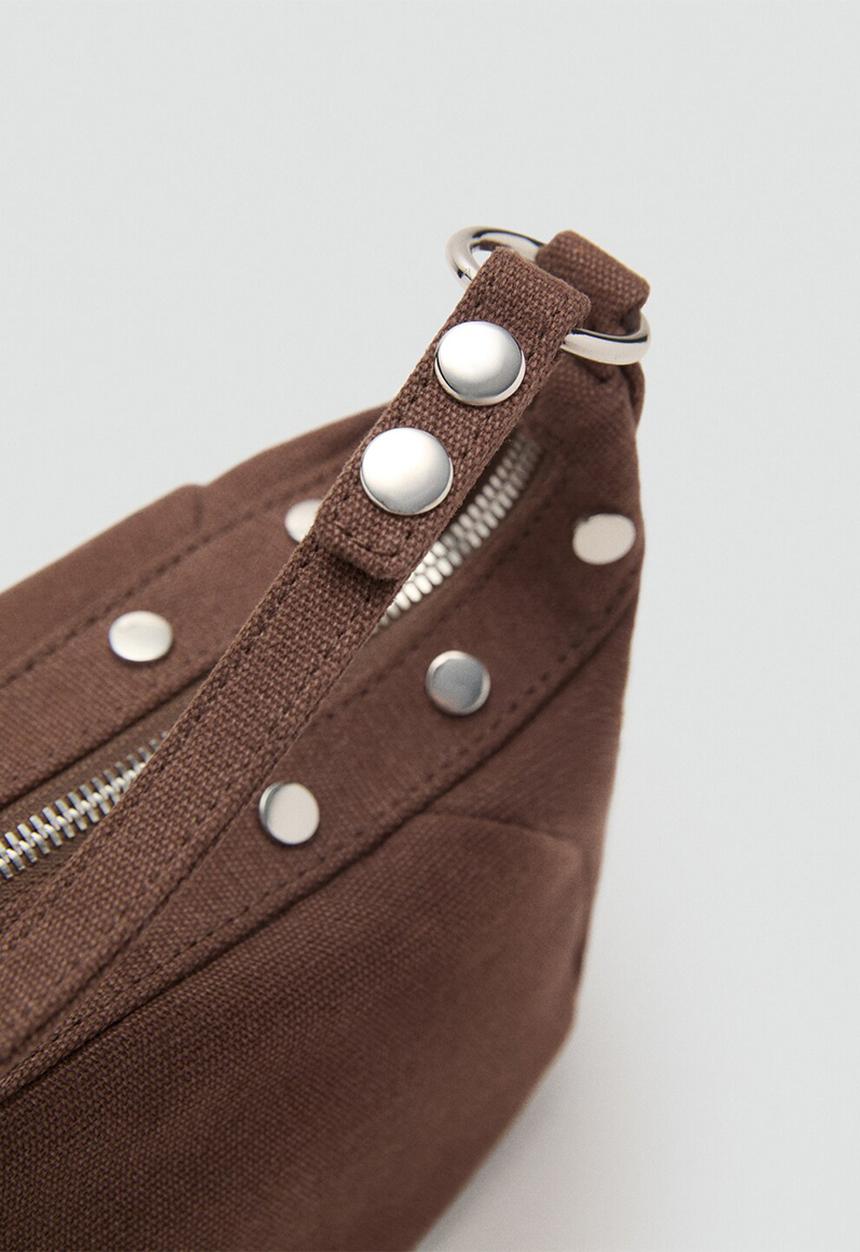 MANGO - Dru shoulder bag - dark brown