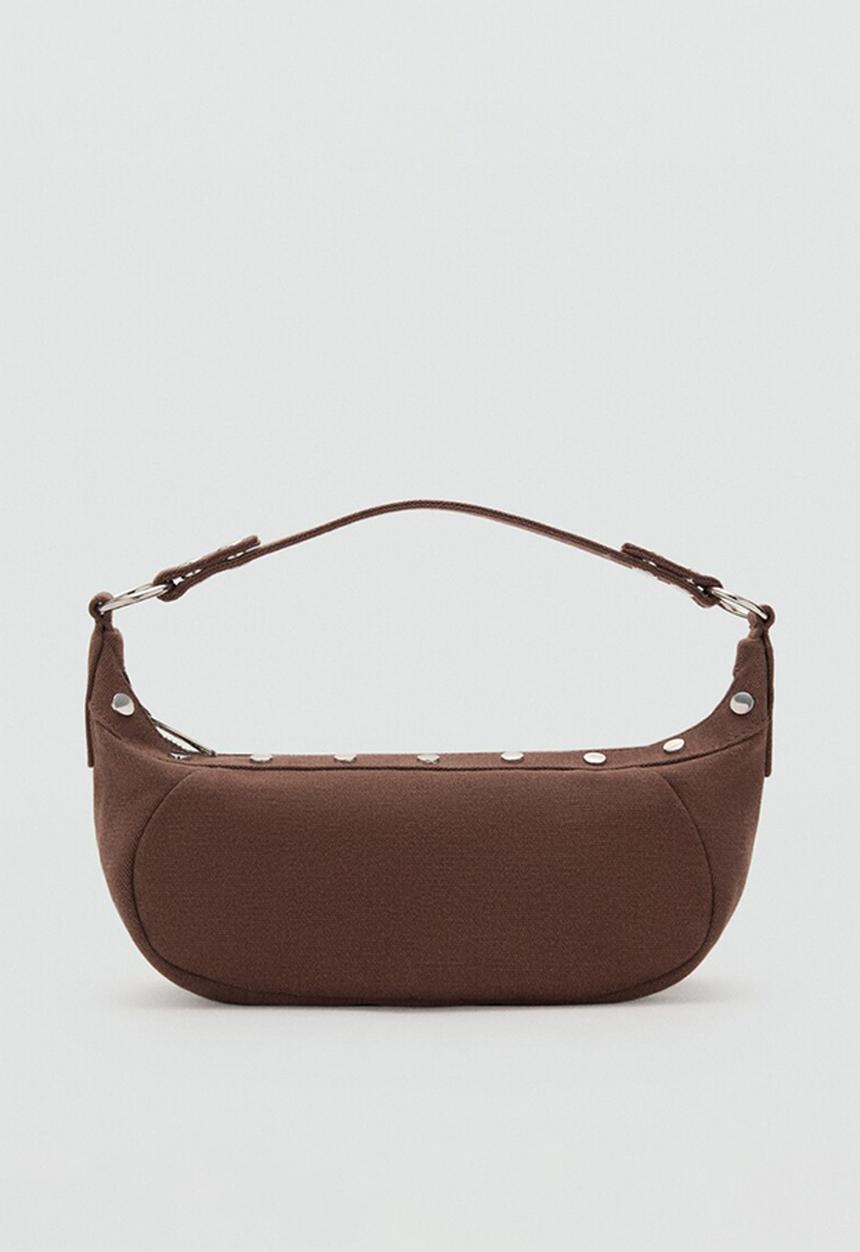 MANGO - Dru shoulder bag - dark brown