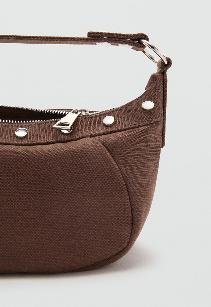 MANGO - Dru shoulder bag - dark brown
