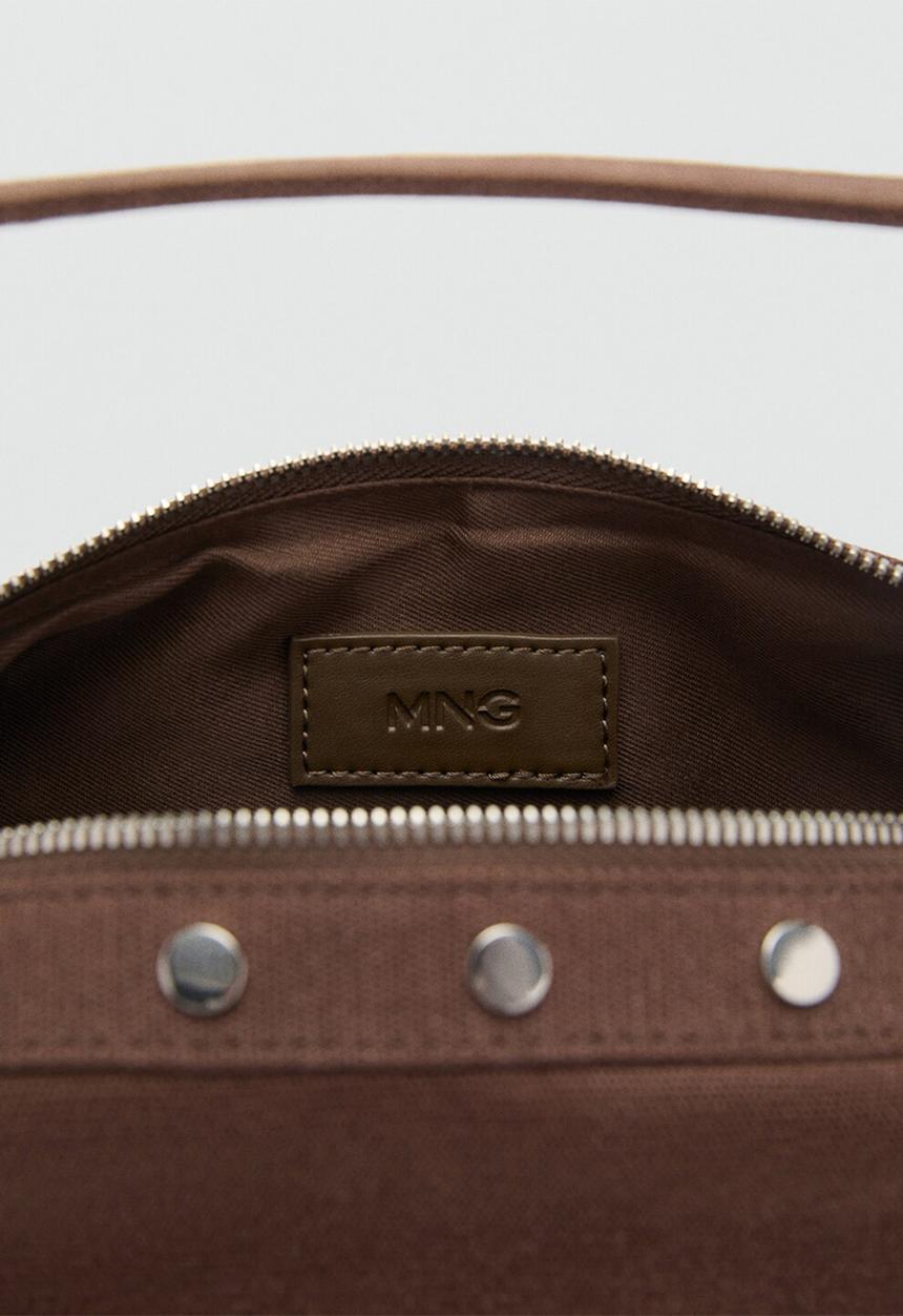 MANGO - Dru shoulder bag - dark brown