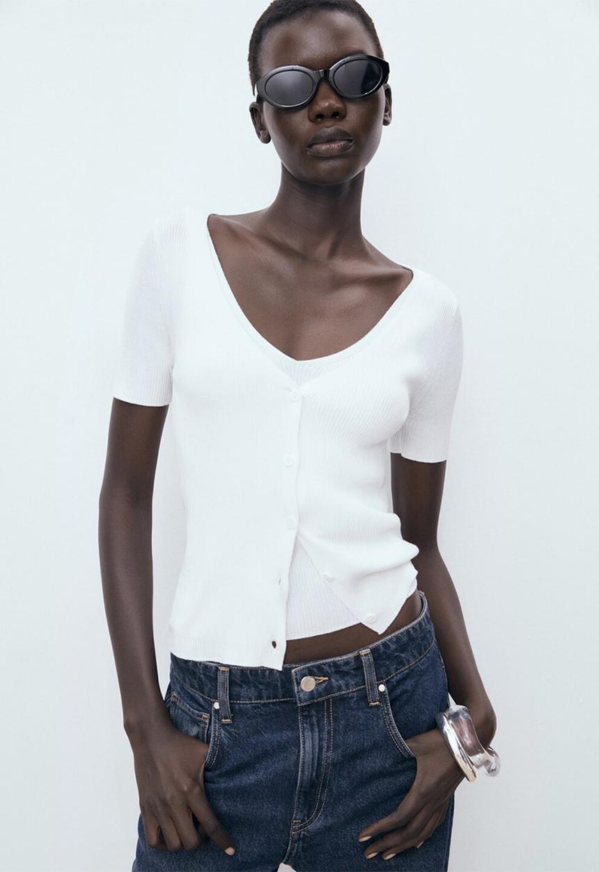 MANGO - Sweater Orquidea - White