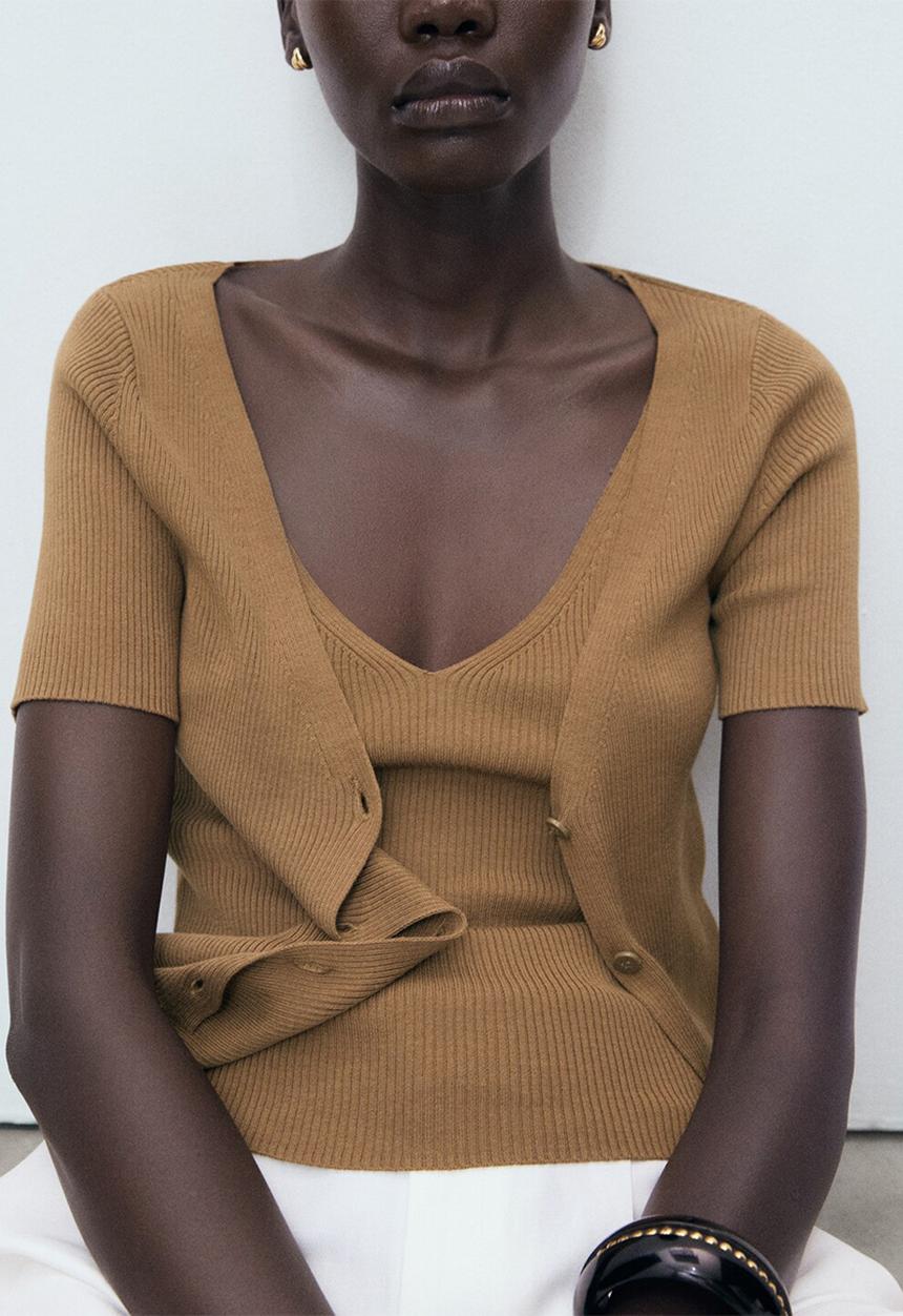 MANGO - Sweater Orquidea - Medium Brown