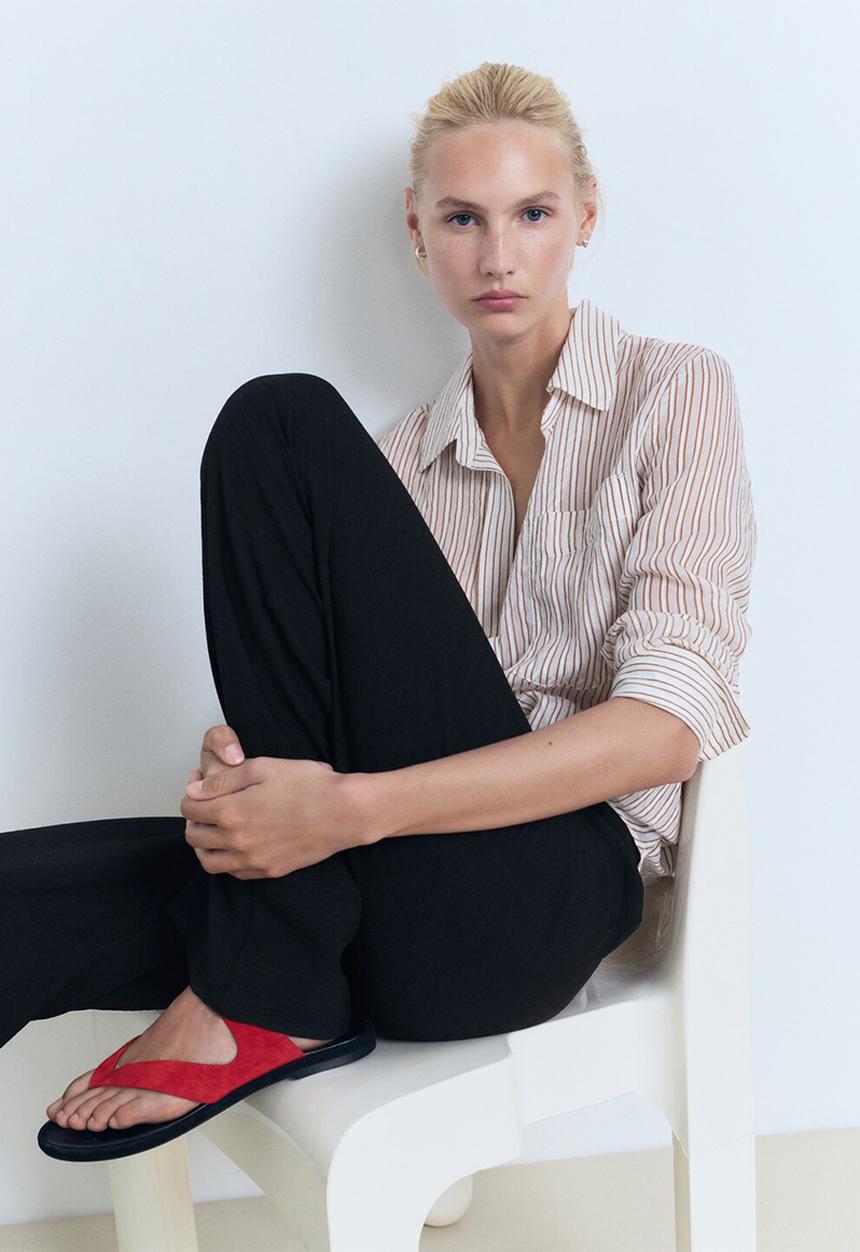 MANGO - Trousers Peplum - Black