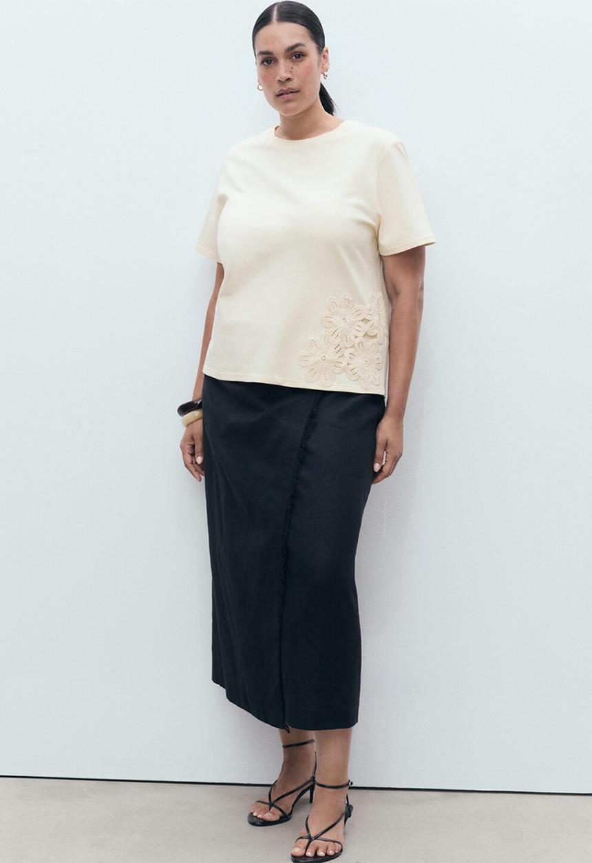 MANGO - T-Shirt Sumatra - Light Beige