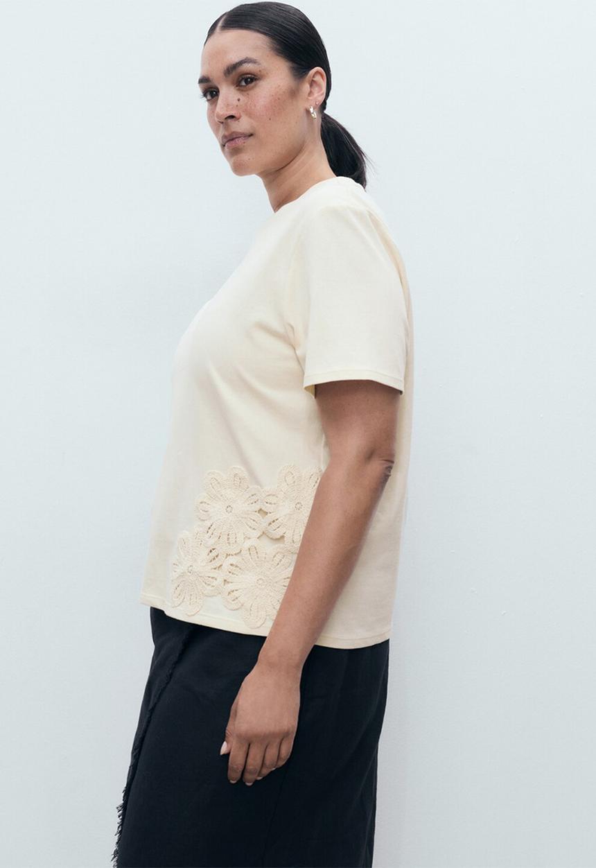 MANGO - T-Shirt Sumatra - Light Beige