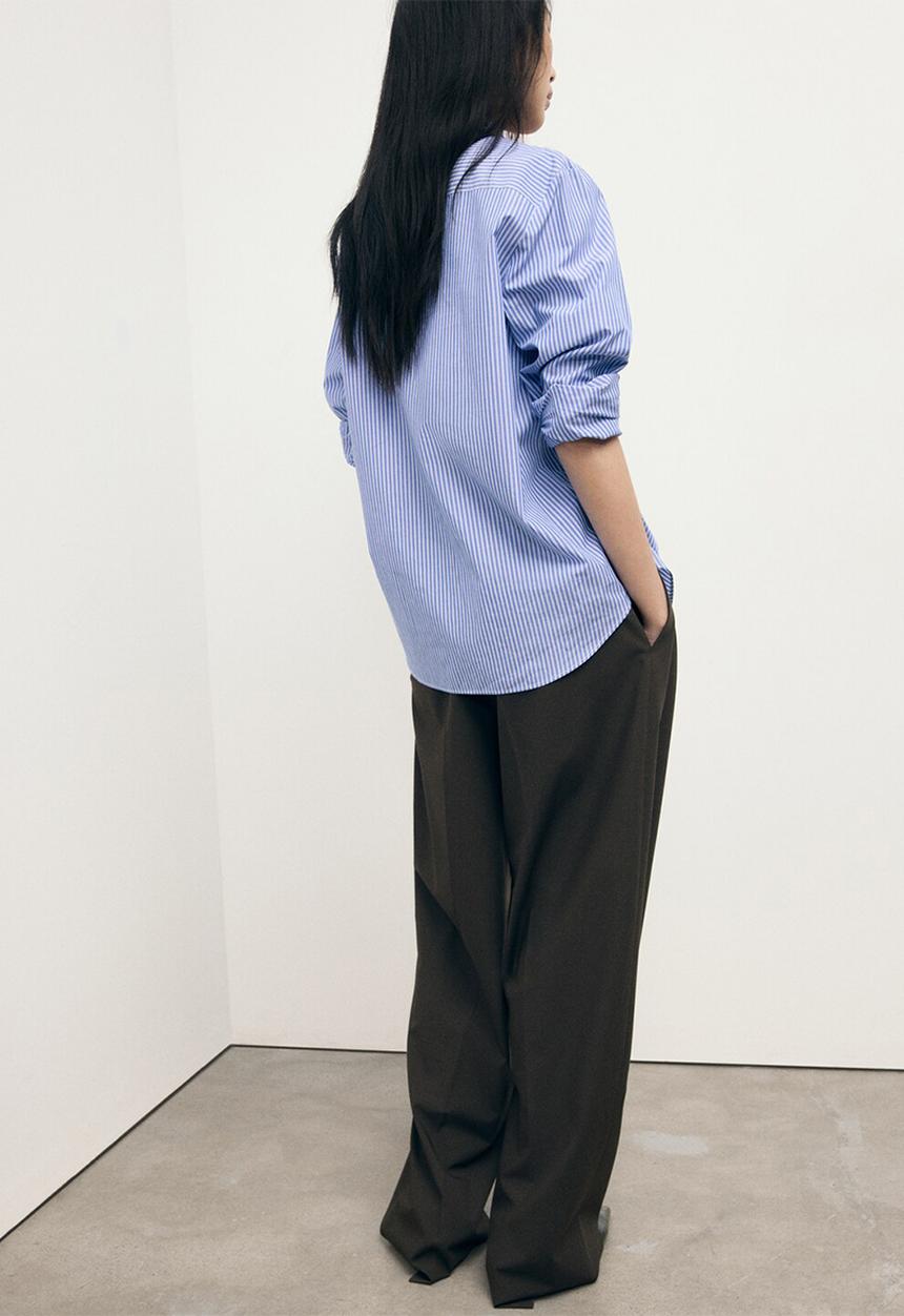 MANGO - Shirt Regu - Medium Blue