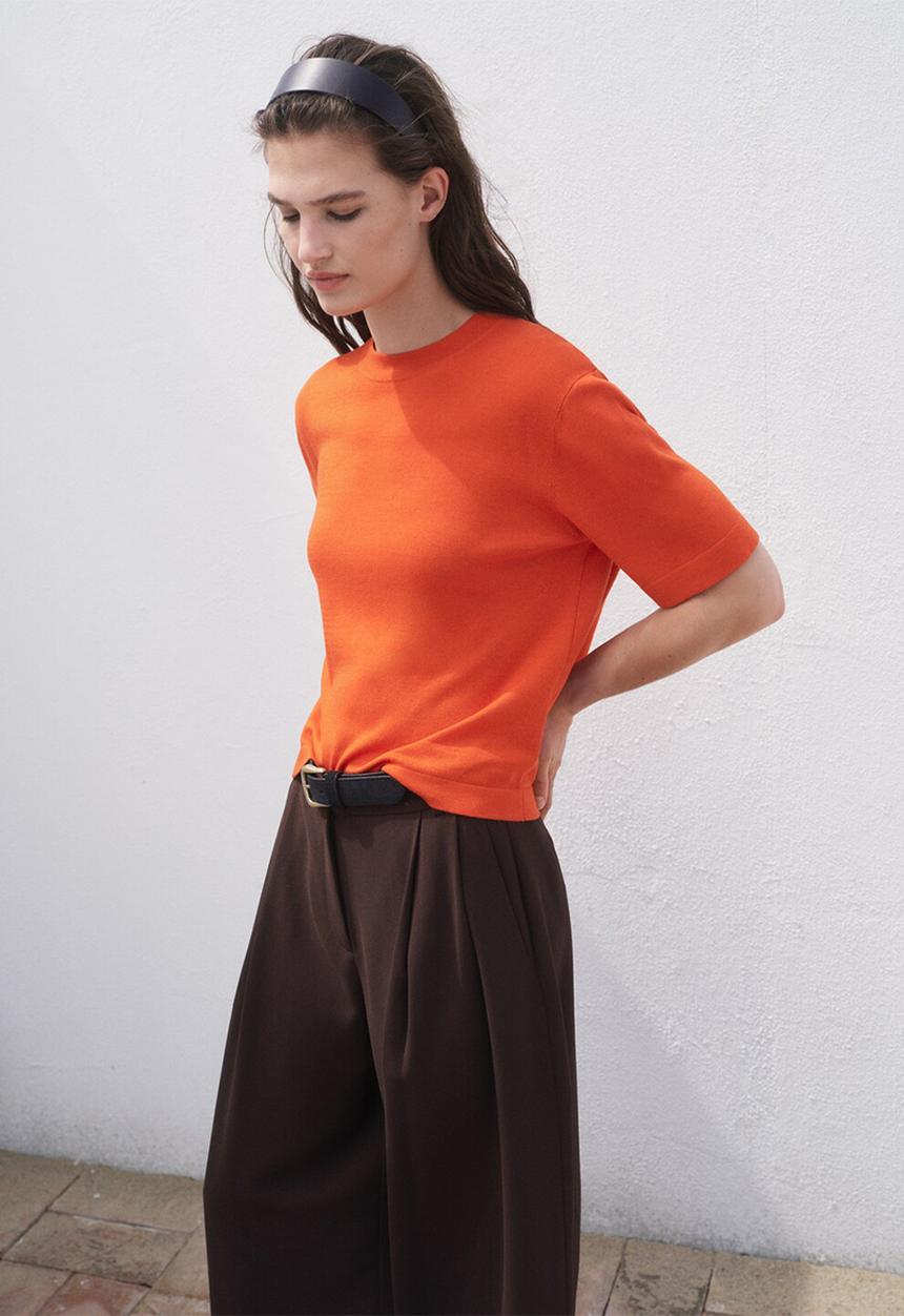 MANGO - Sweater Luccas - Dark Orange