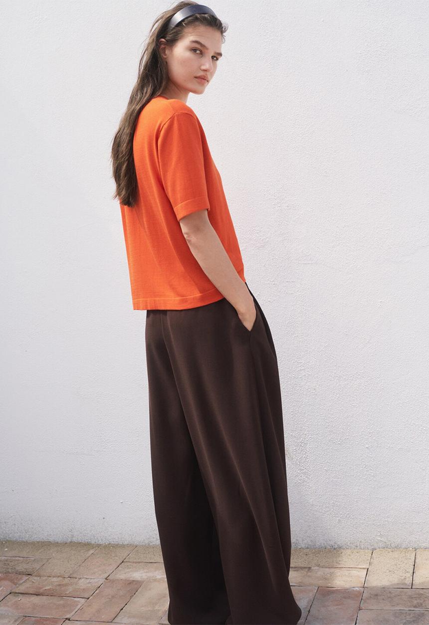 MANGO - Sweater Luccas - Dark Orange