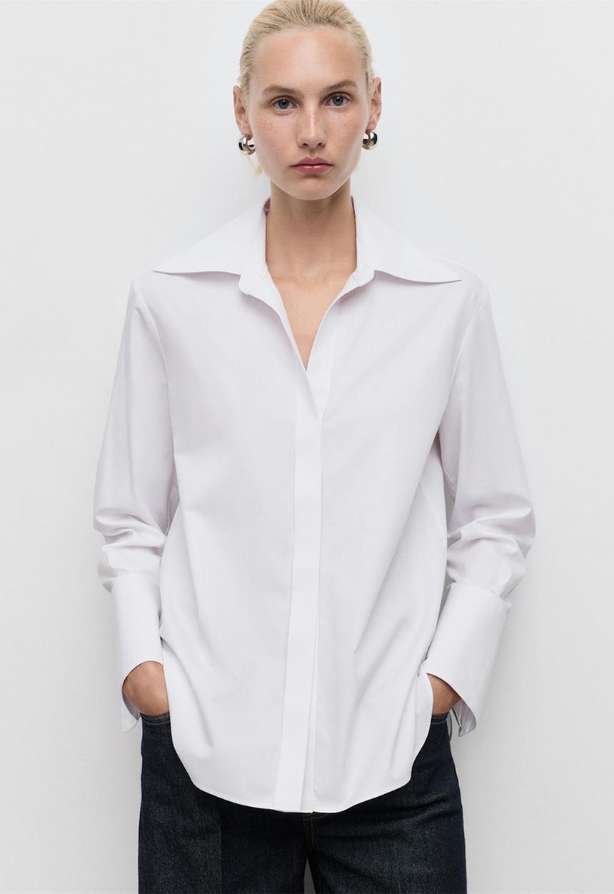 MANGO - Shirt Chyny - Natural