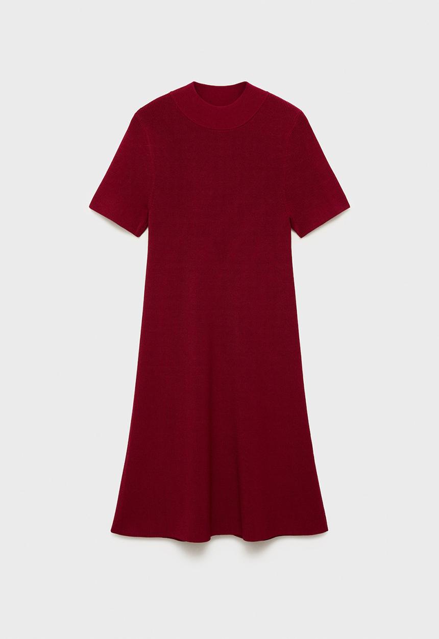 MANGO - Dress Seseta - Dark Red