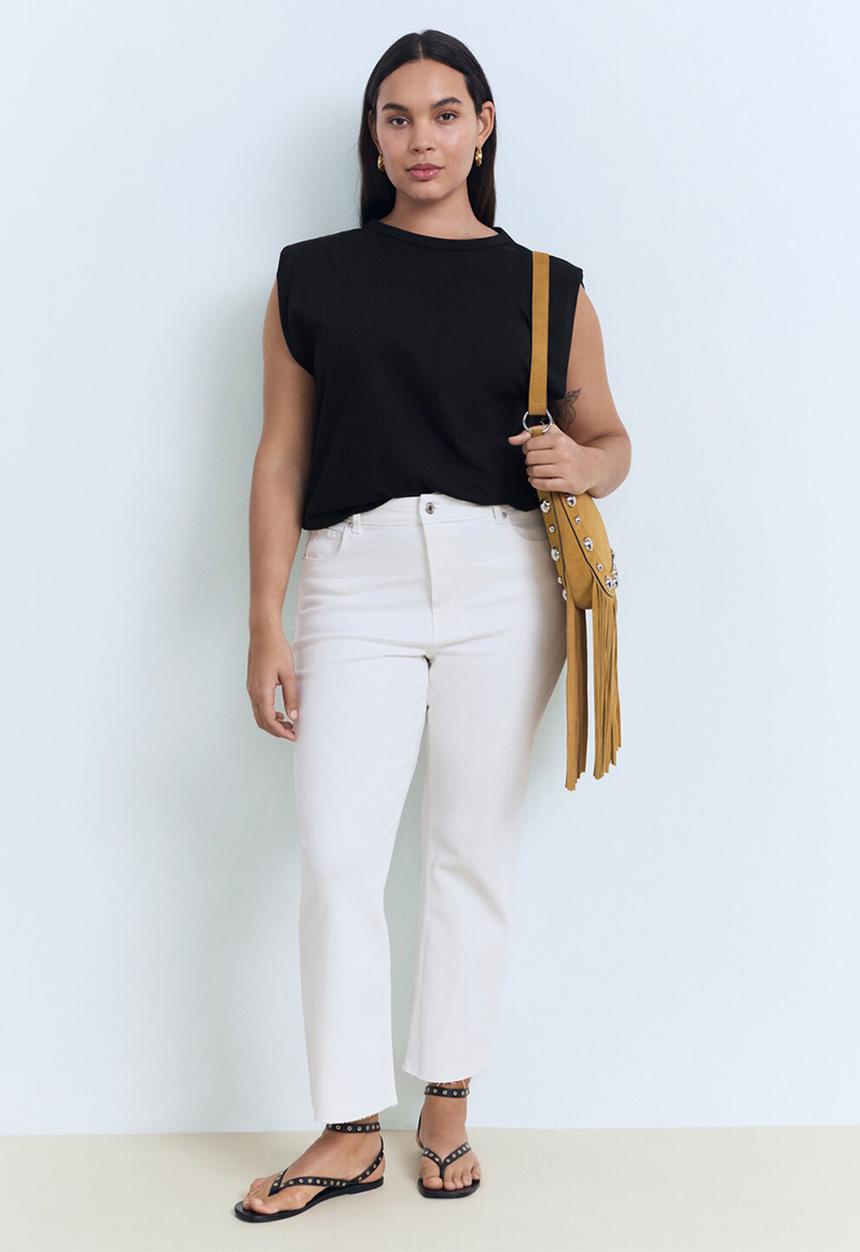 MANGO - T-Shirt Viri - Black