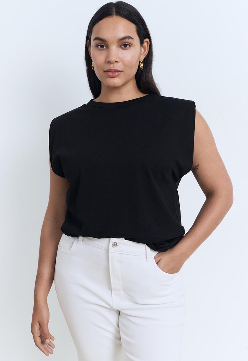 MANGO - T-Shirt Viri - Black