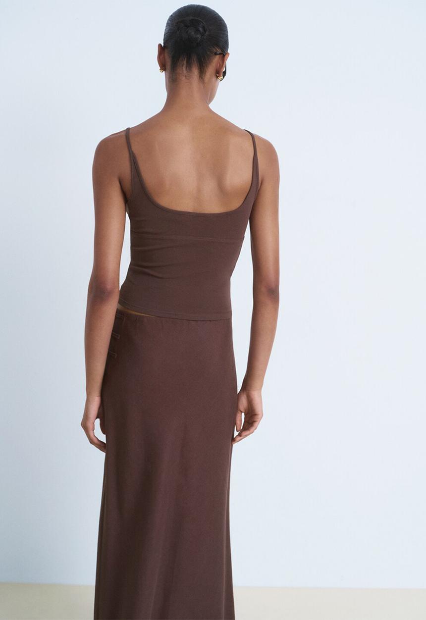 MANGO - Top Mel - Dark Brown