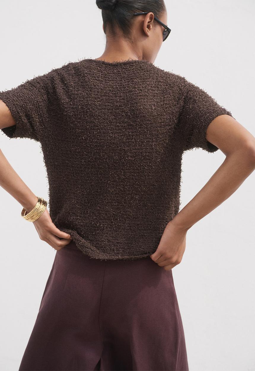 MANGO - Jacket Camila - Dark Brown