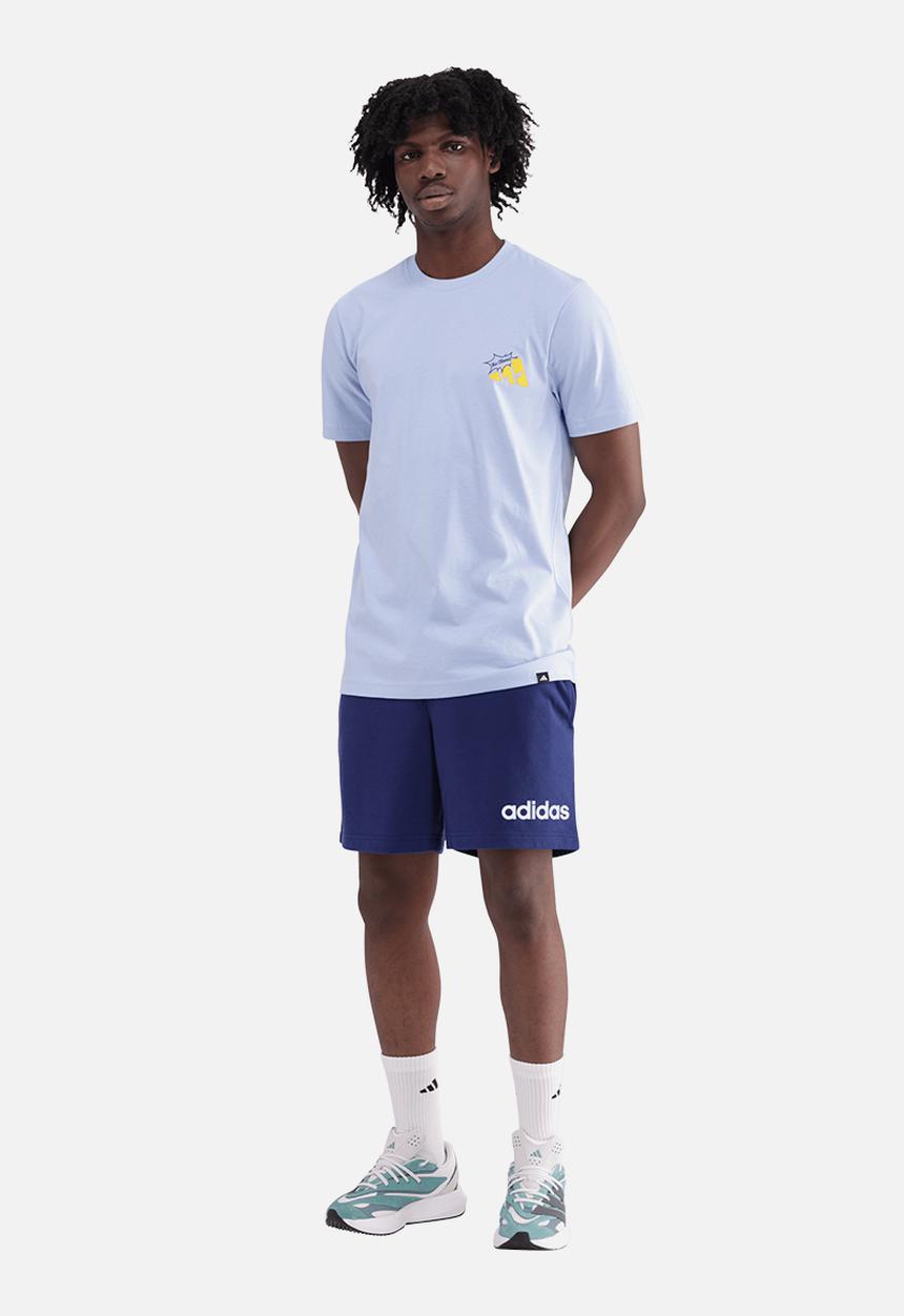 adidas Performance - Cheese Stripe Tee - Glow Blue