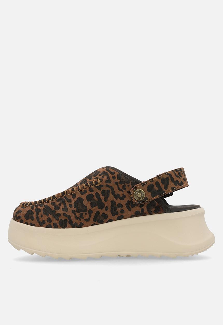 Hey Dude - Delray clog suede - brown leopard
