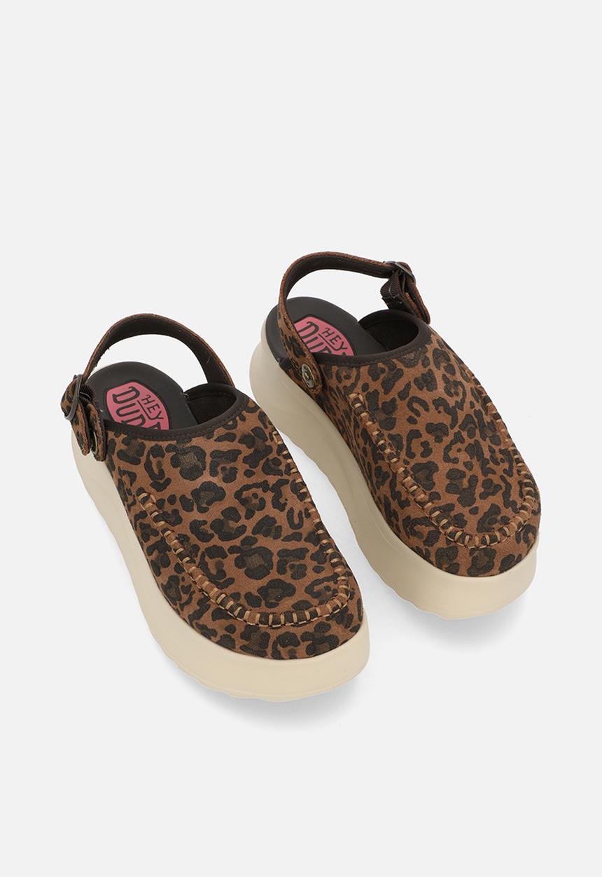 Hey Dude - Delray clog suede - brown leopard