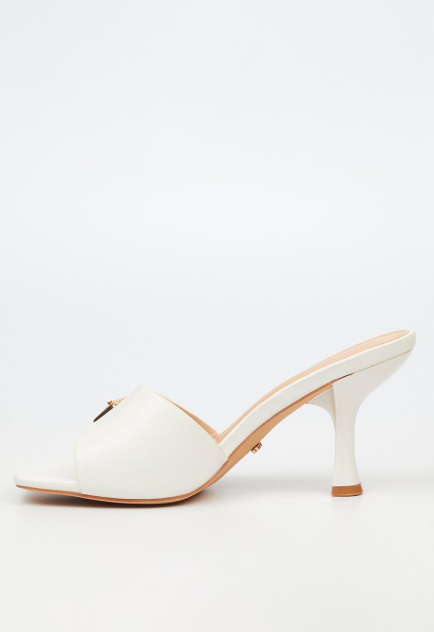 Miss Black - Anele 2 mule heel - white