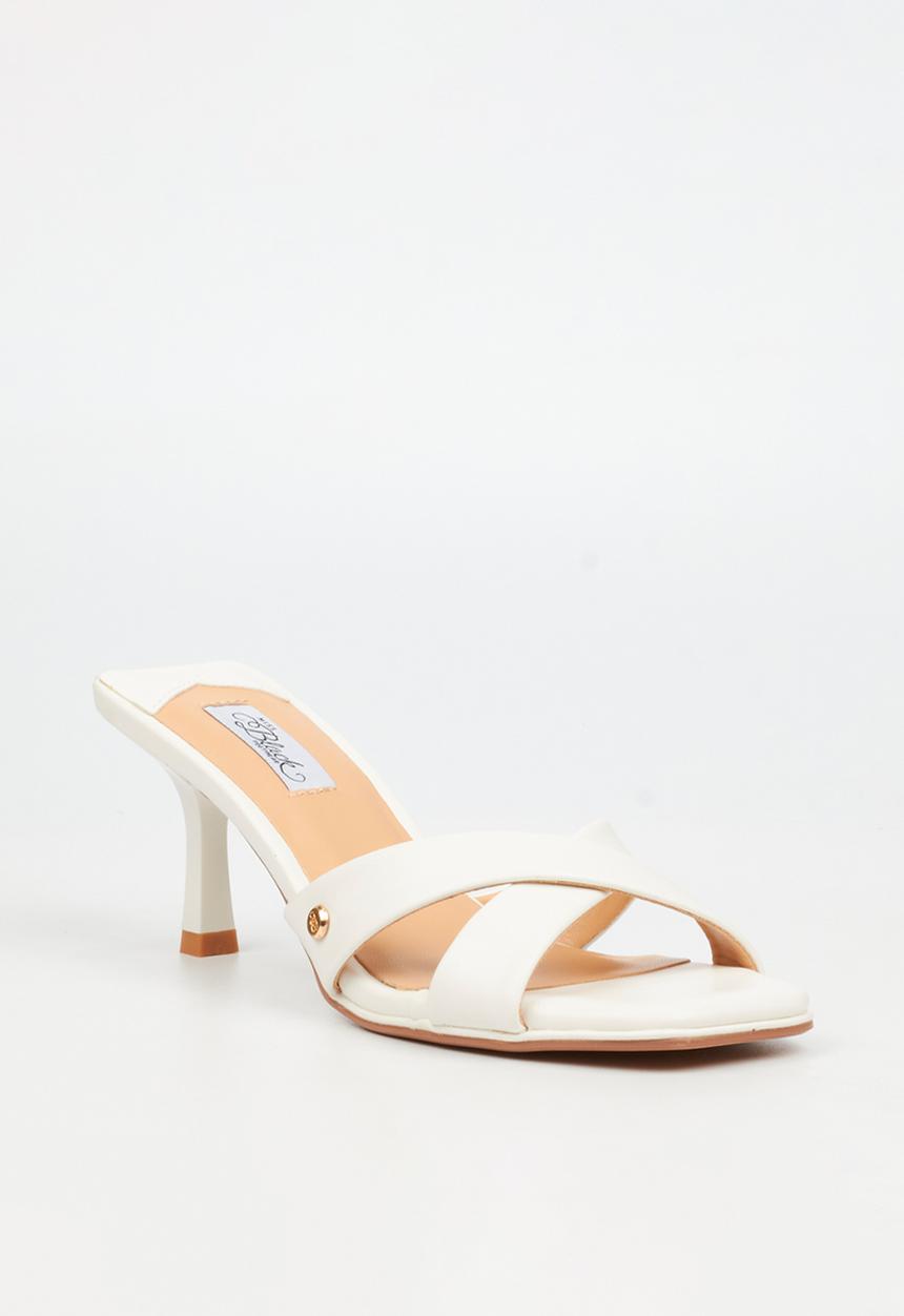 Miss Black - Gelato 4 mule heel - white