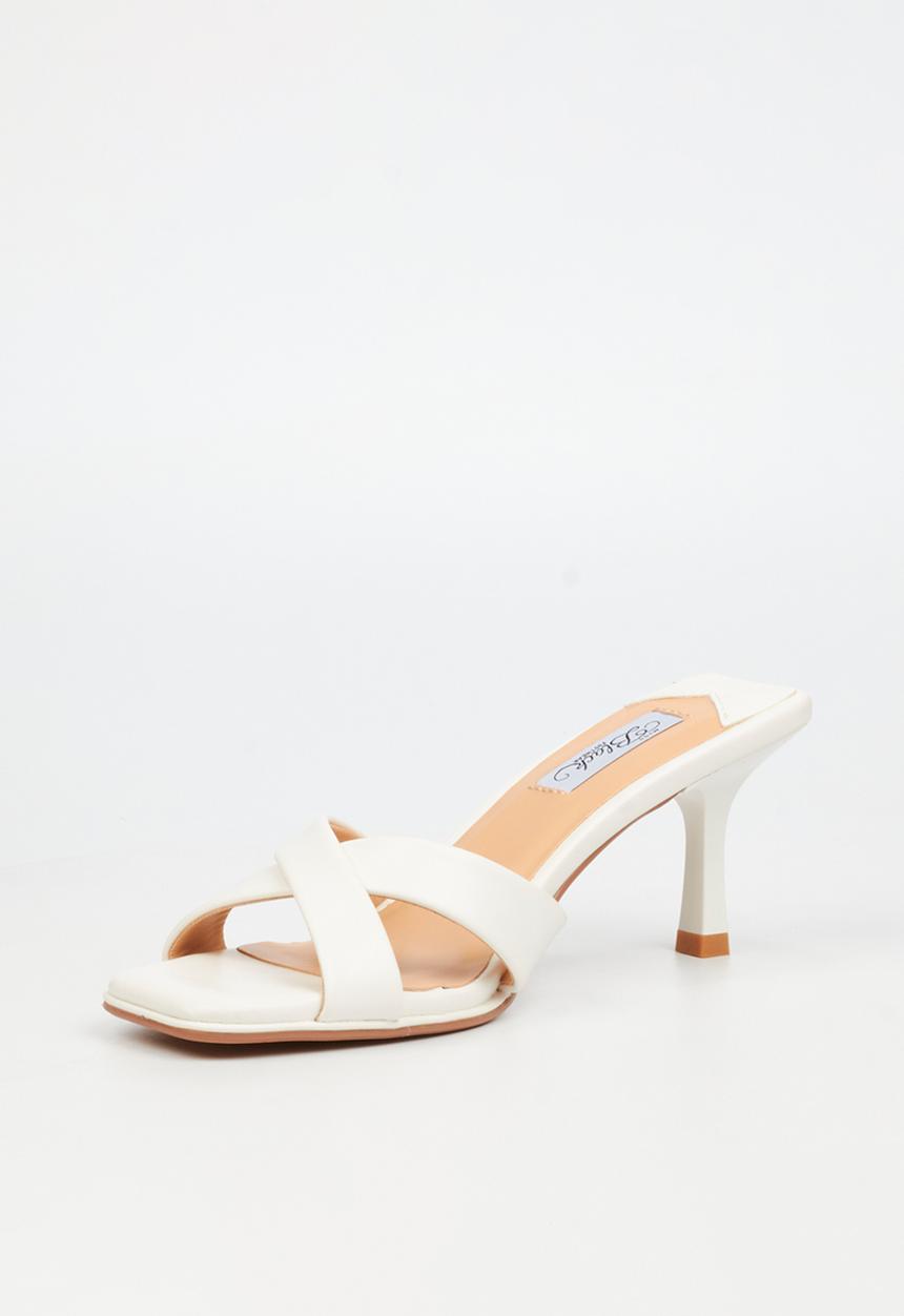 Miss Black - Gelato 4 mule heel - white