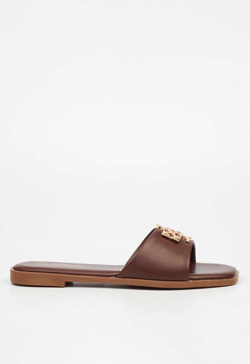 Miss Black - Naledi 1 flat sandal - chocolate