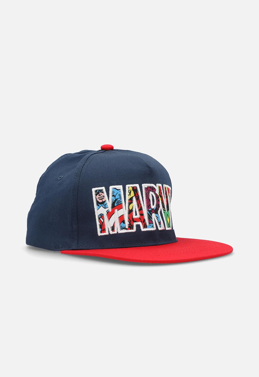 Pop Candy - Marvel embroidered logo flat peak cap - multi