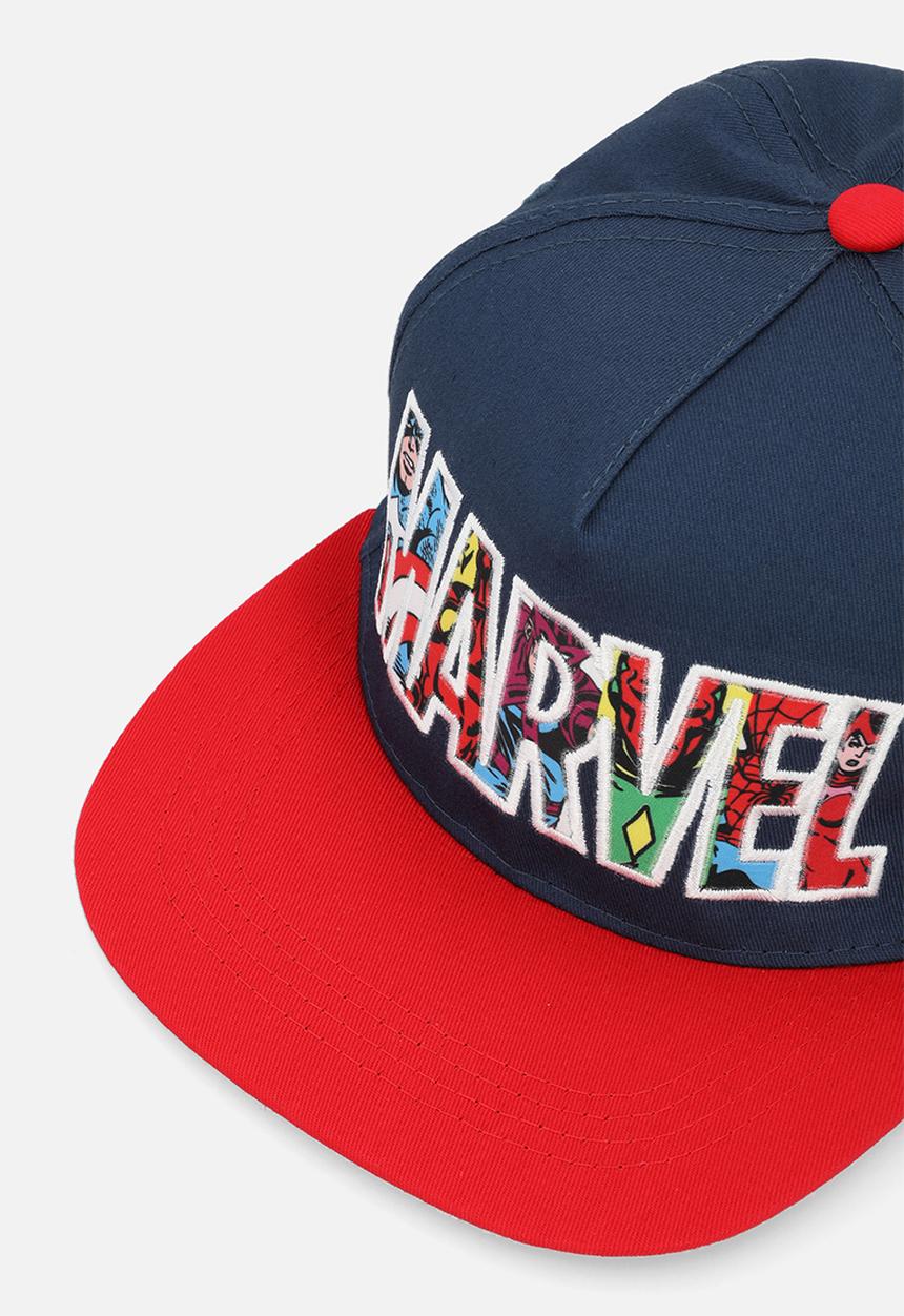 Pop Candy - Marvel embroidered logo flat peak cap - multi