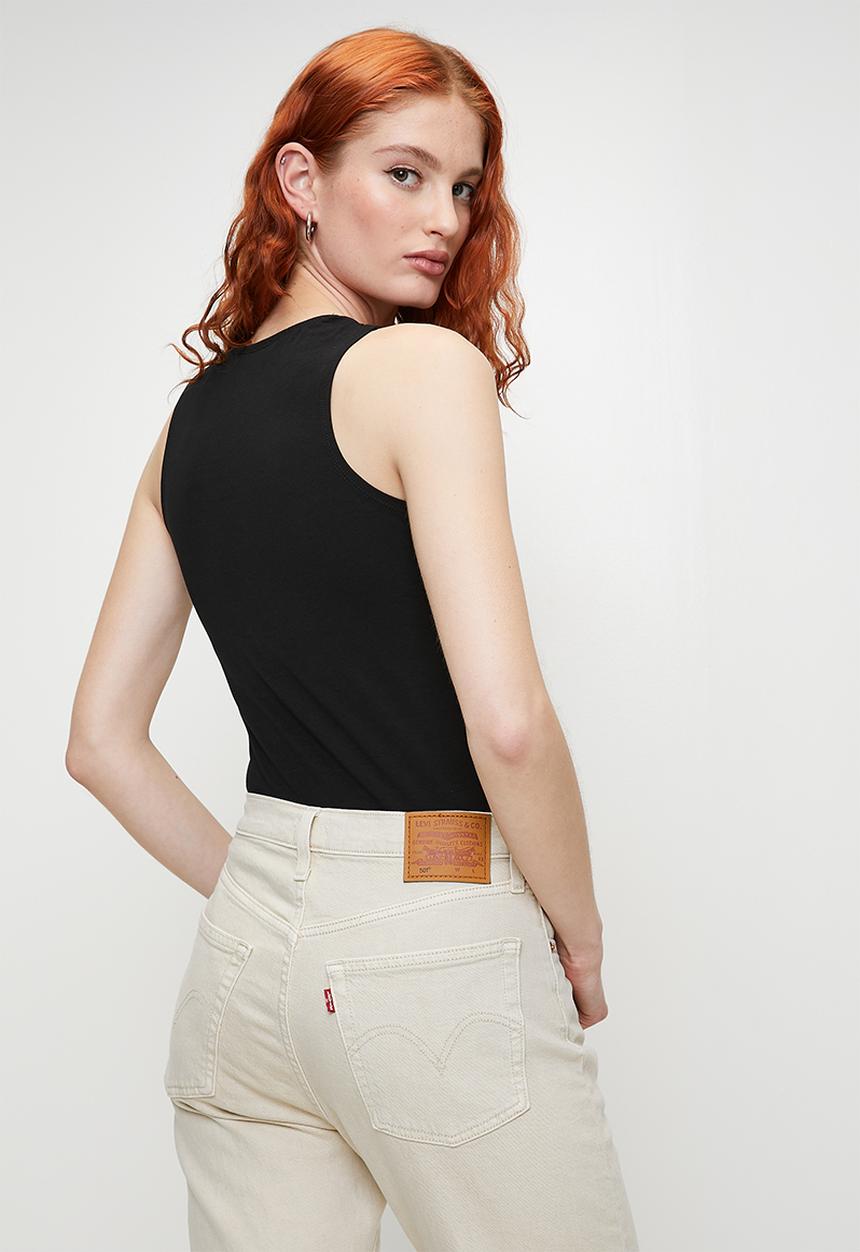 Brave Soul - Ladies Round Neck Bodysuit - Black