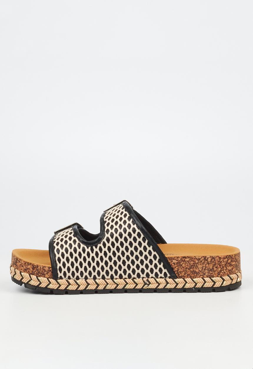 Butterfly Feet - Maia 1 two strap slide - white