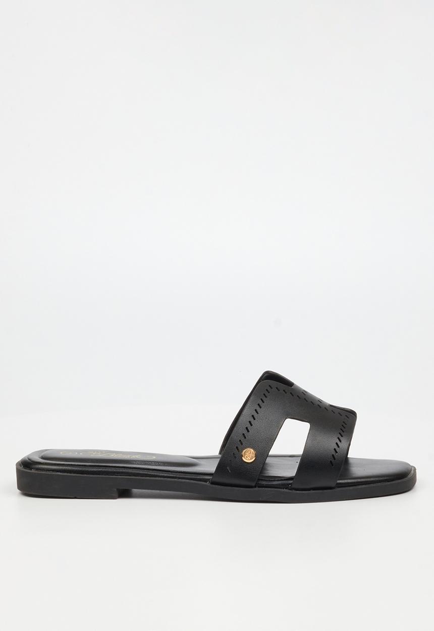 Miss Black - Syrup 2 h-cut sandal - black