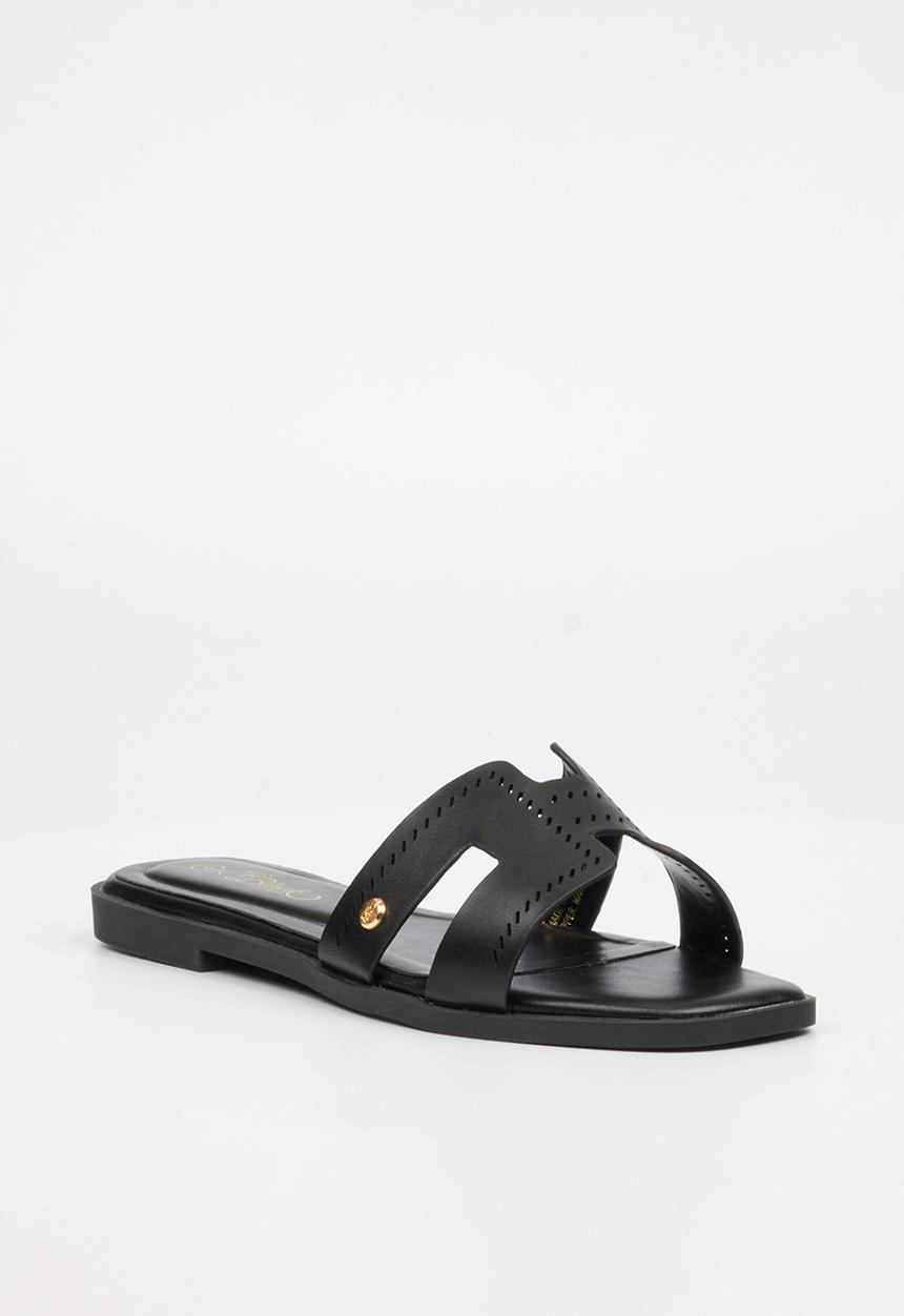 Miss Black - Syrup 2 h-cut sandal - black