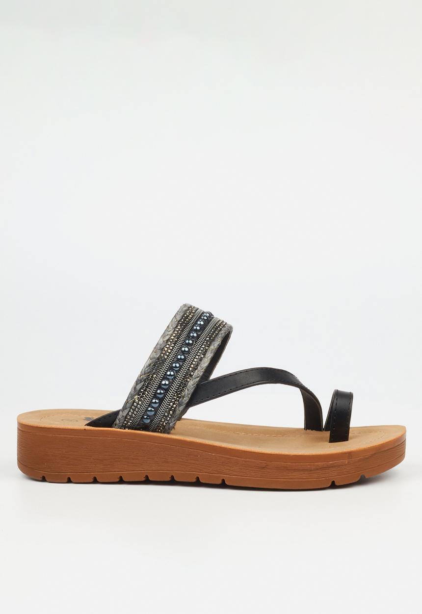 Butterfly Feet - Xara 5 toe post - black