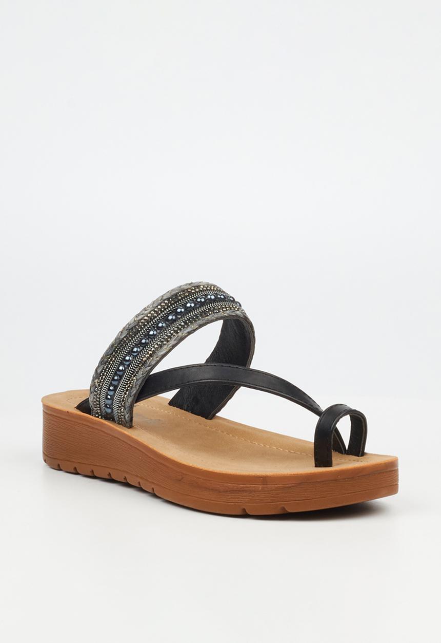 Butterfly Feet - Xara 5 toe post - black