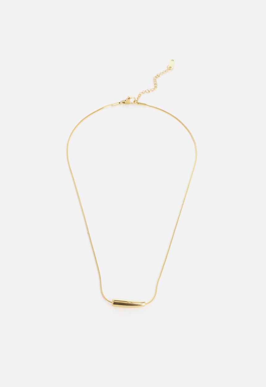 Zoe on Trend - Modern pendant necklace - gold