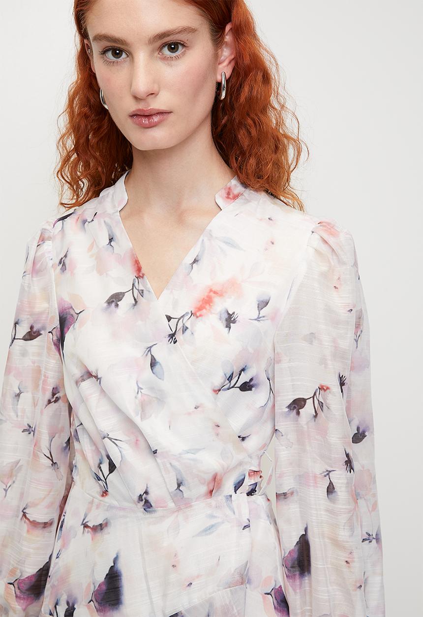 Pringle of Scotland - Ayesha Printed Mini Wrap Dress - Multi