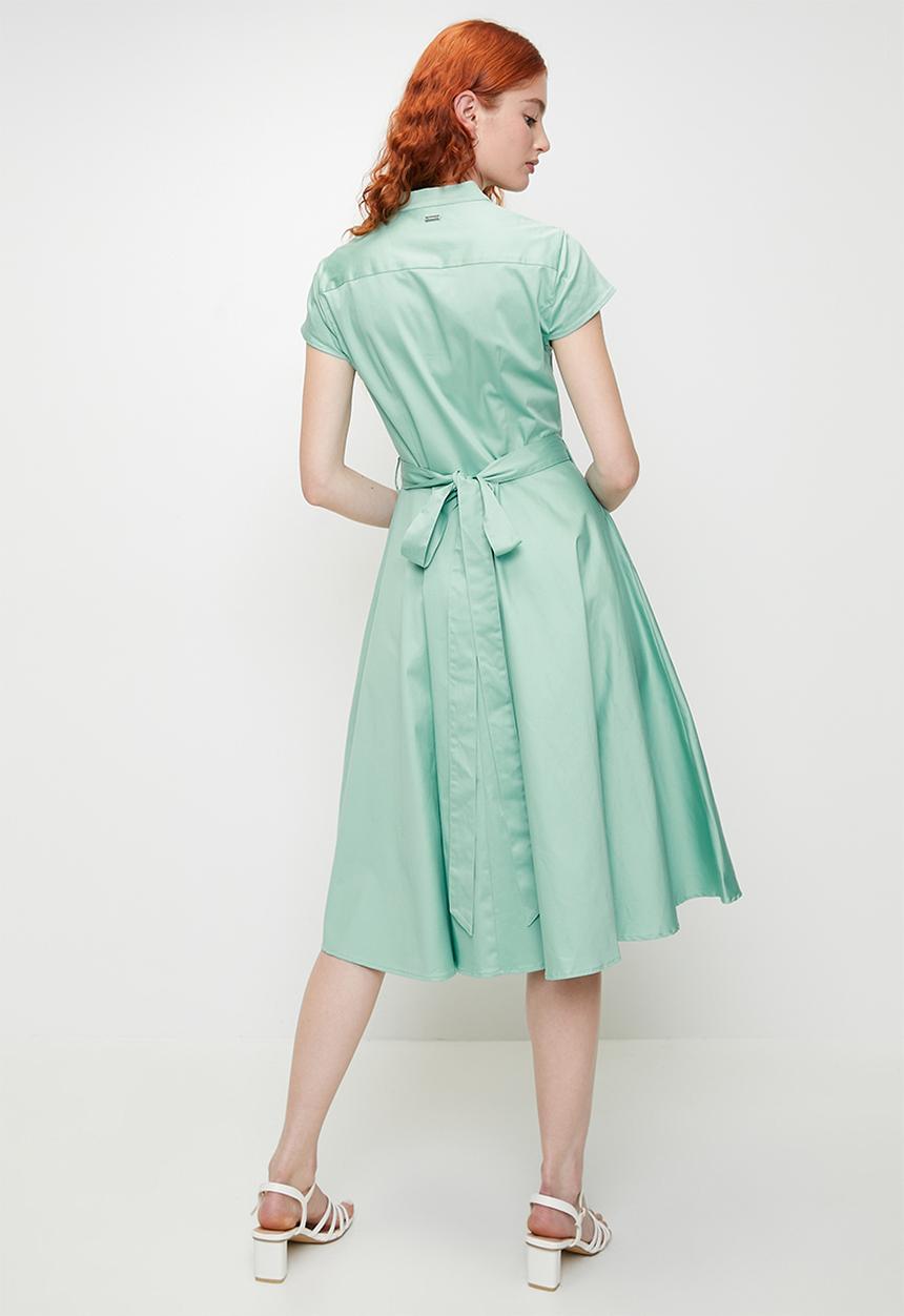 Pringle of Scotland - Oratile cotton wrap dress - sage