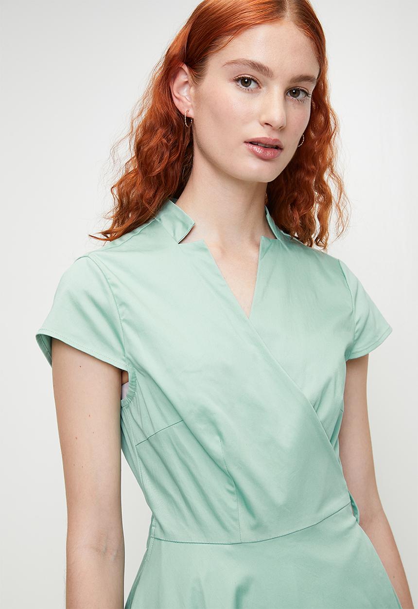 Pringle of Scotland - Oratile cotton wrap dress - sage
