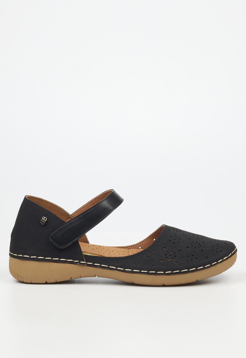 Butterfly Feet - Cindi close toe ankle strap - black