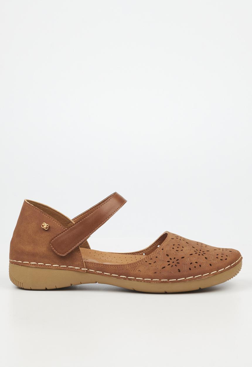Butterfly Feet - Cindi close toe ankle strap - tan