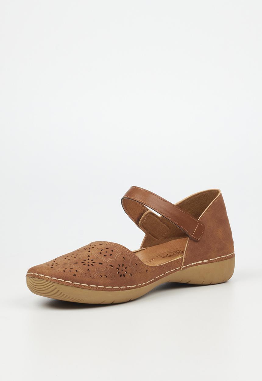 Butterfly Feet - Cindi close toe ankle strap - tan