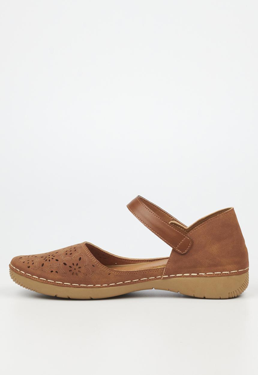 Butterfly Feet - Cindi close toe ankle strap - tan